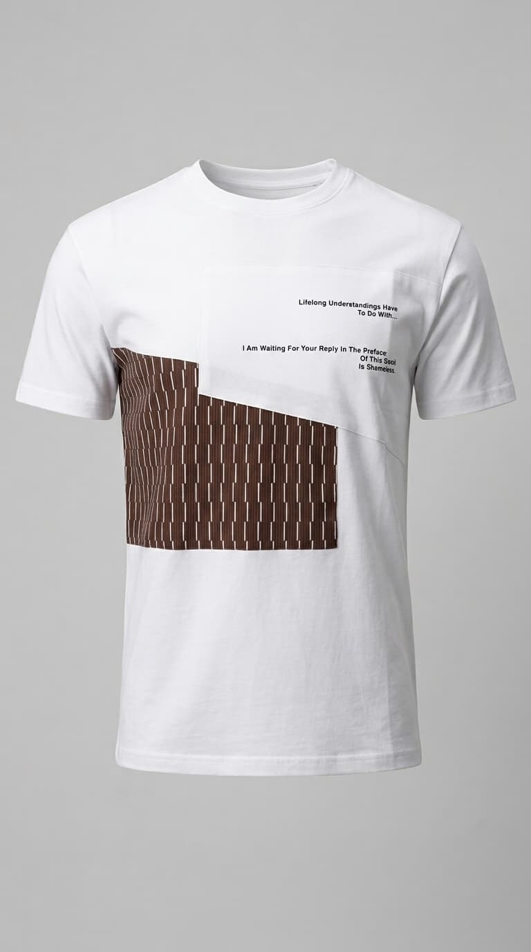 Linear Patch Crew Neck Tee