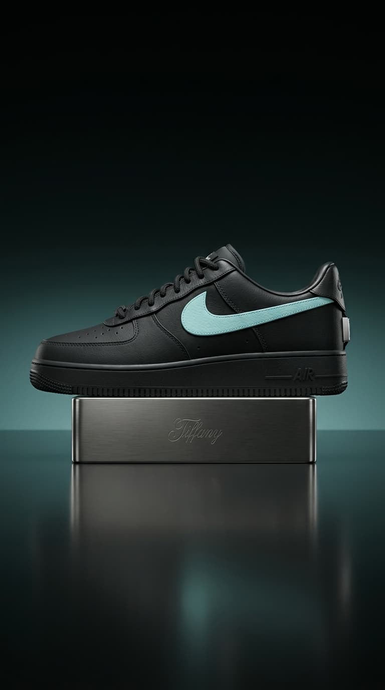 Urban Black & Cyan Stripe Sneakers