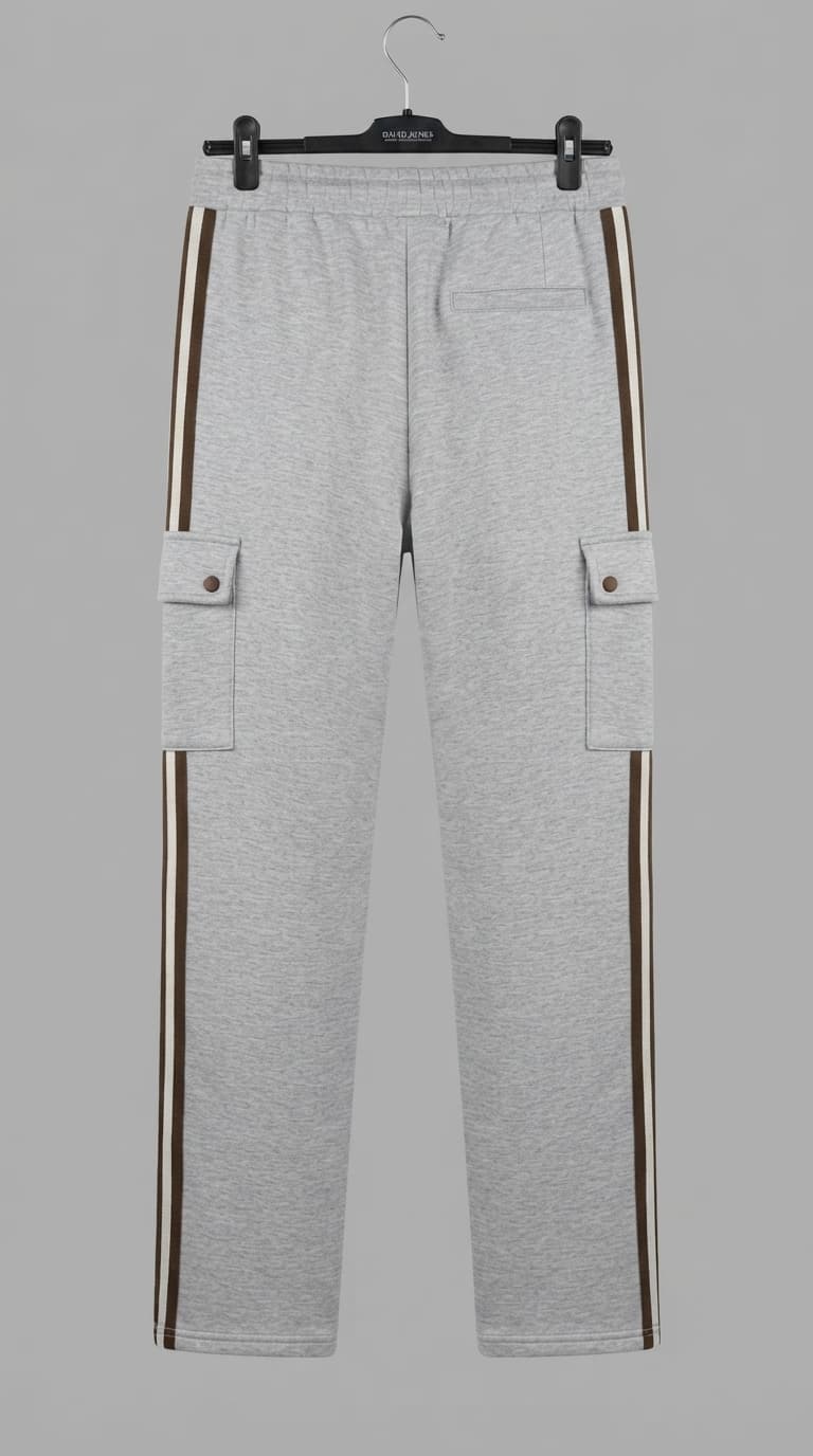 Red-Stripped Cargo Sweatpants
