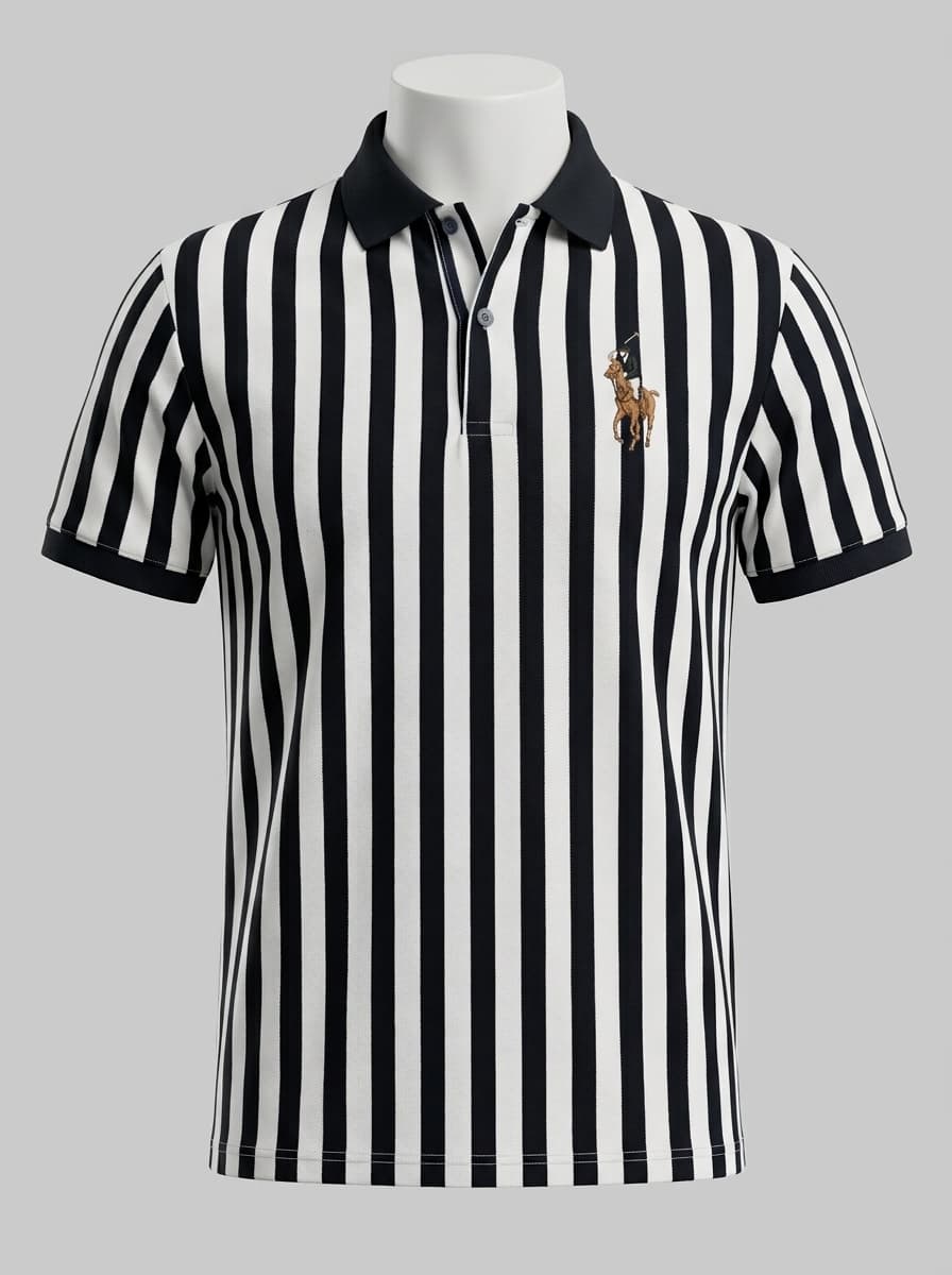 Monochrome Stripe Heritage Polo