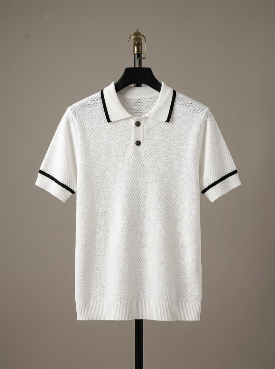 Alabaster Edge Knit Polo
