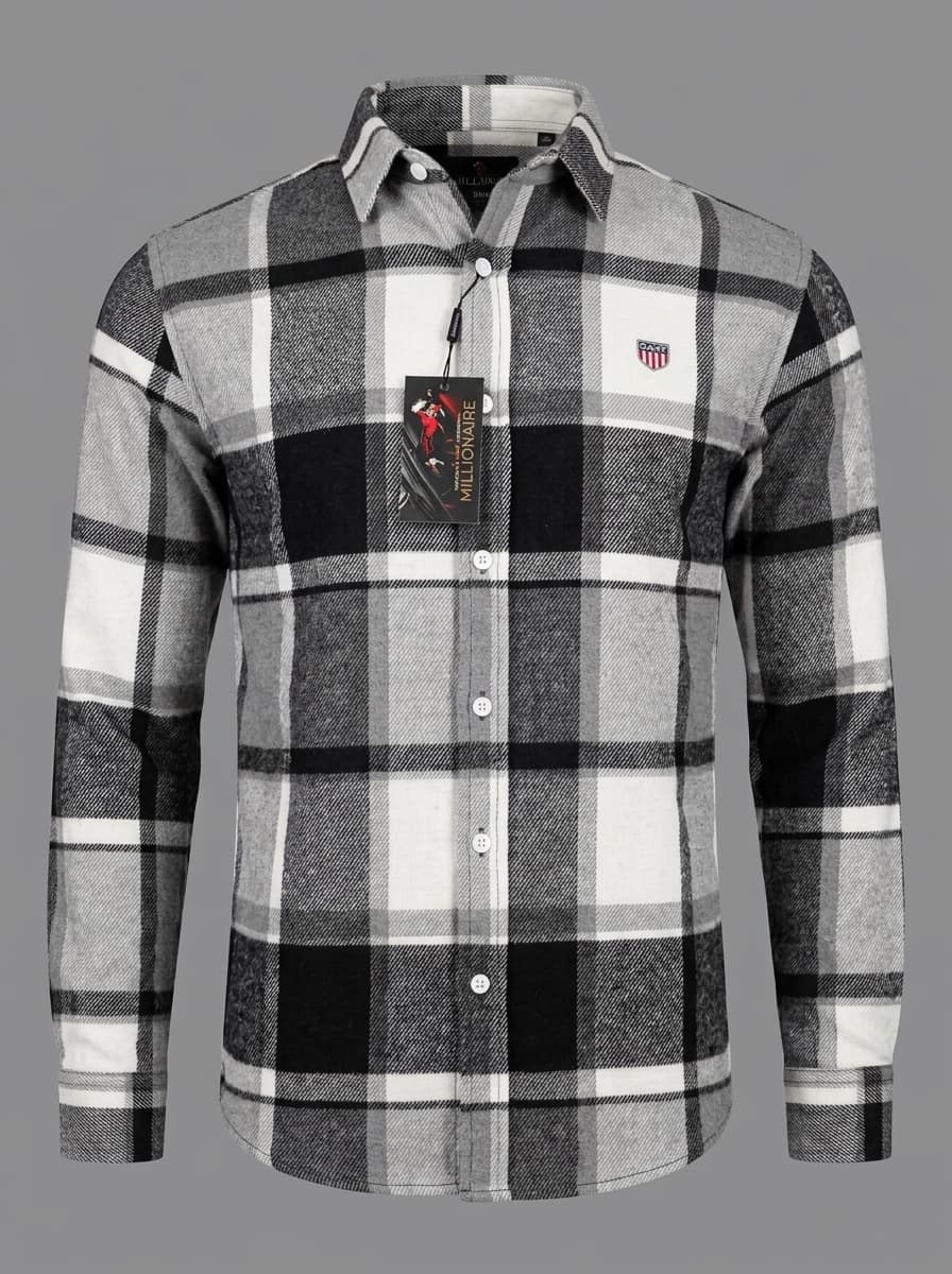 Monochrome Plaid Flannel